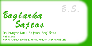 boglarka sajtos business card