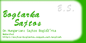 boglarka sajtos business card